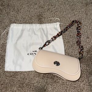 Coach Wavy Dinky Shoulder Bag with Multicolor Chain